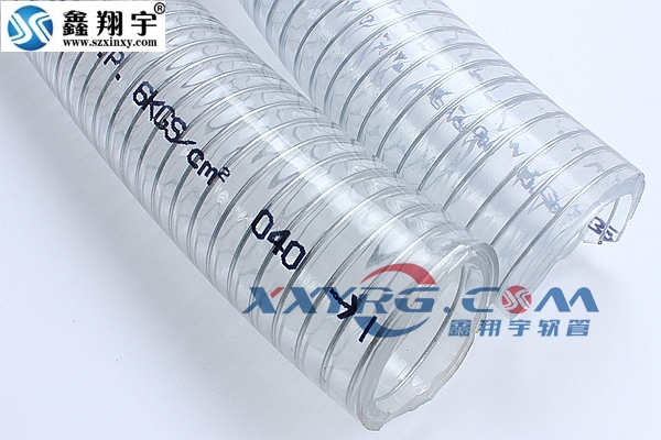 www午色夜视频PVC透明鋼絲增強軟管 鑫翔(xiáng)宇PVC透明鋼絲增強軟管